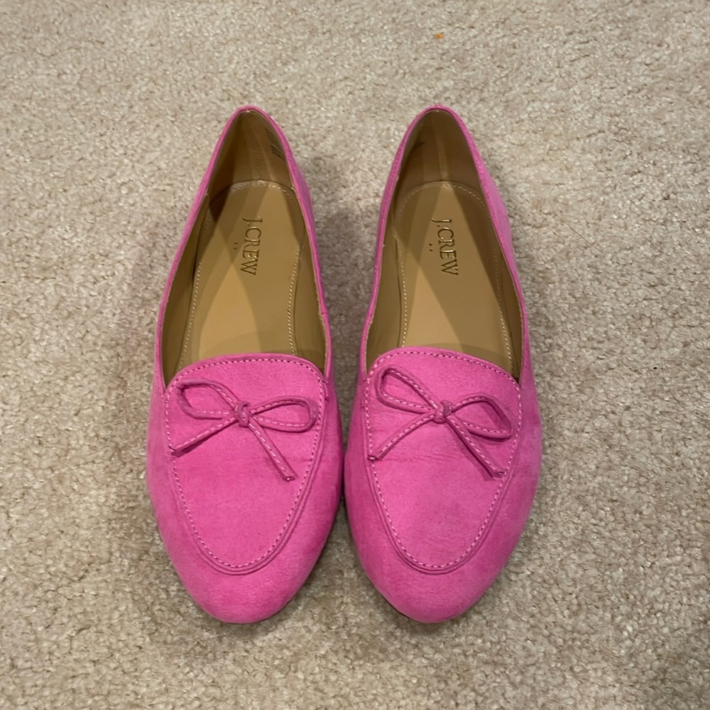 J Crew Bright Pink mule flats